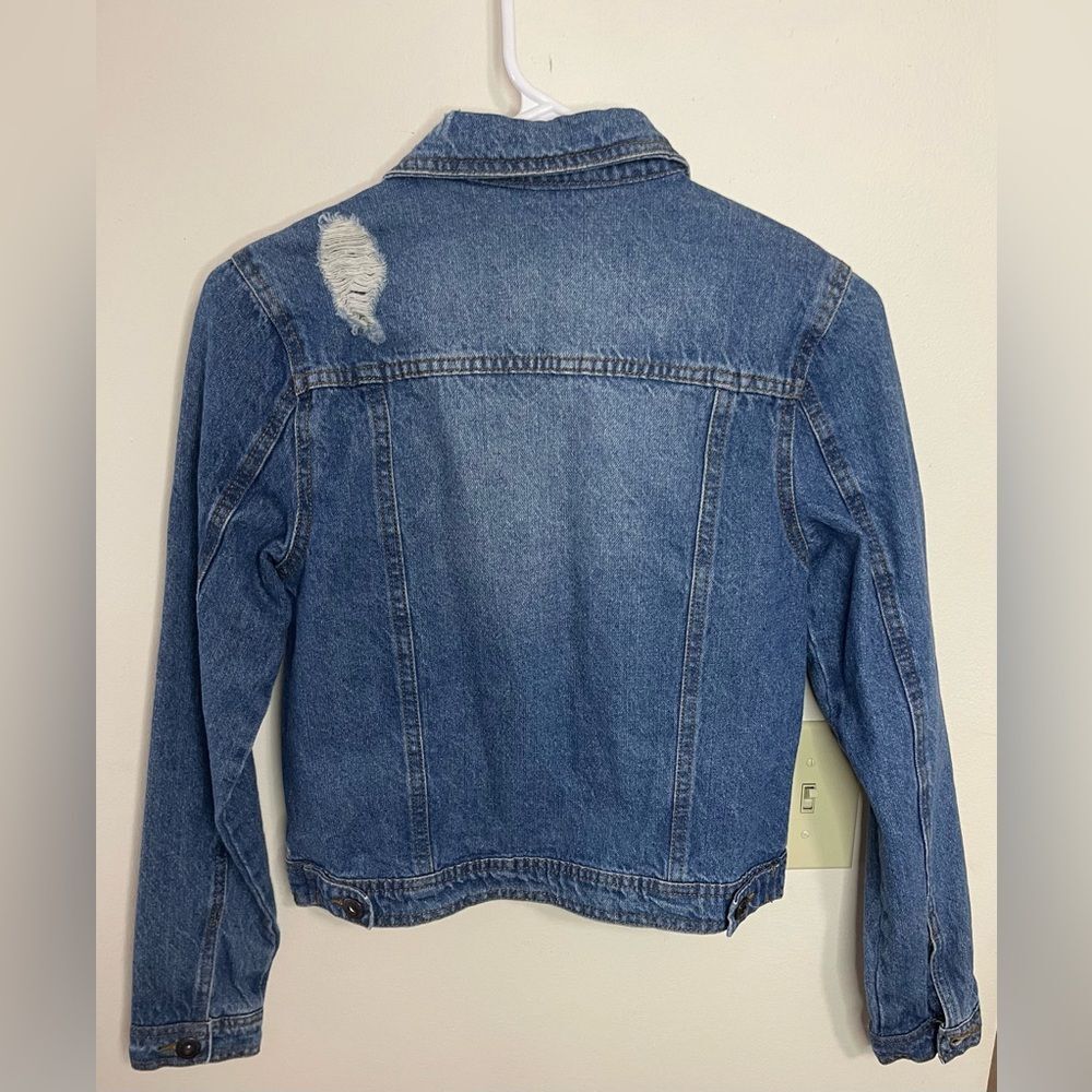Highway Women’s Jean Denim Distressed Jacket Short Sz Small. - Picture 10 of 16